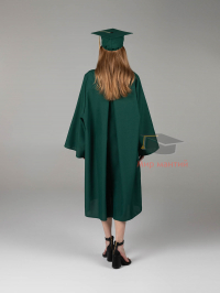 Мантия бакалавра с шапочкой цвет тёмно-зелёный