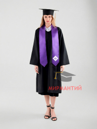 Комплект выпускника с фиолетовым галстуком