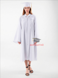 Мантия бакалавра с шапочкой цвет белый нейтральный