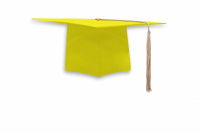 Жёлтая шапочка выпускника конфедератка с кисточкой