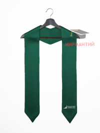 Темно-зеленый галстук выпускника