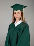 Мантия бакалавра с шапочкой цвет тёмно-зелёный