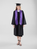 Комплект выпускника с фиолетовым галстуком