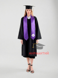 Комплект выпускника с фиолетовым галстуком