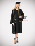 Мантия бакалавра с шапочкой цвет чёрный